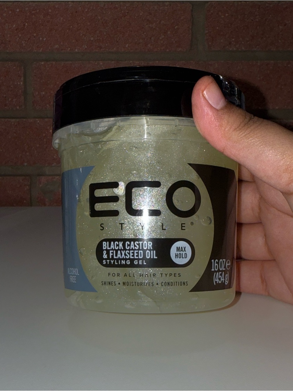 Black Castor & Flaxseed Oil Styling Gel — Clear